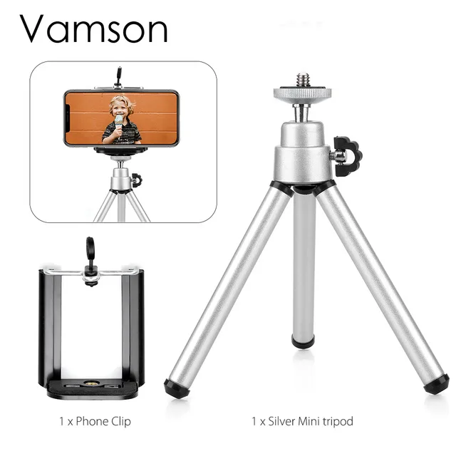 VP413-VP129A Vamson для Go Pro аксессуары мини масштабируемый монопод Штатив для GoPro Hero 8 7 6 5 4 forDJI OSMO Action для Xiaomi для Yi VP413 - Цвет: VP413-VP129A