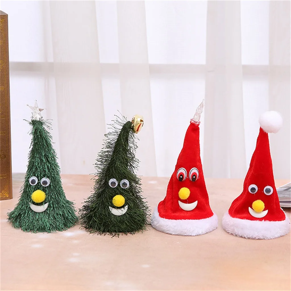 

HIINST Toys for children creative Singing Electric Hats Christmas Swing Tree Ornaments cute party decor gifts for kids drop ship
