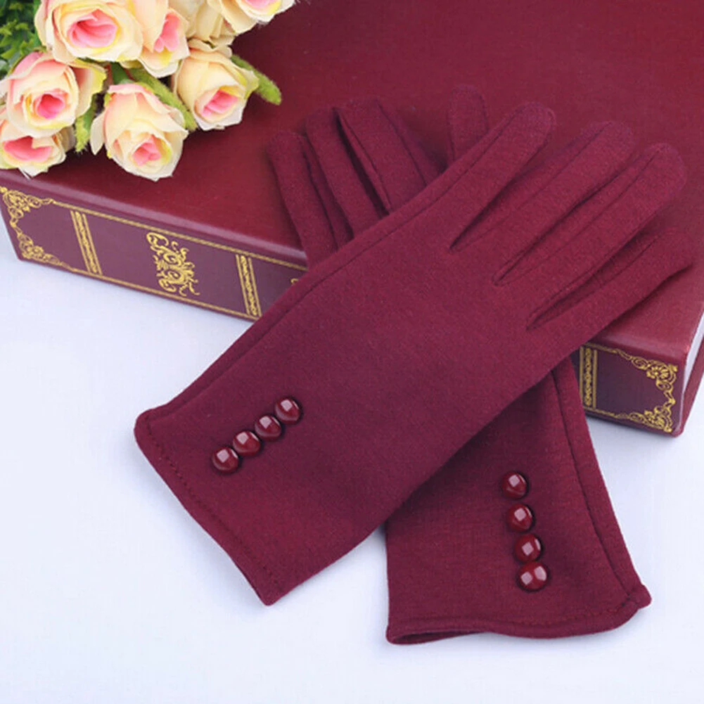 Теплые перчатки с четырьмя кнопками для сенсорного экрана не пуховой материал