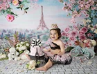 Mehofond фон для фотосъемки с пейзажем Парижа, Эйфелевой башней, для новорожденных, дня рождения, вечеринки, студийный Фотофон