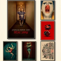 42 designs tv show american horror story kraftpaper poster artwork painting fancy wall sticker for coffee house bar
