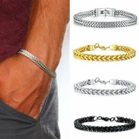 new style titanium bracelet bangles for men cuban link chain double layer stainless steel curb three colors available bracelets