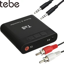 tebe 2 IN 1Bluetooth 5.0 Audio Receiver Transmitter RCA 3.5MM AUX Jack USB Stereo Music Wireless Adapters For TV PC Car MP3