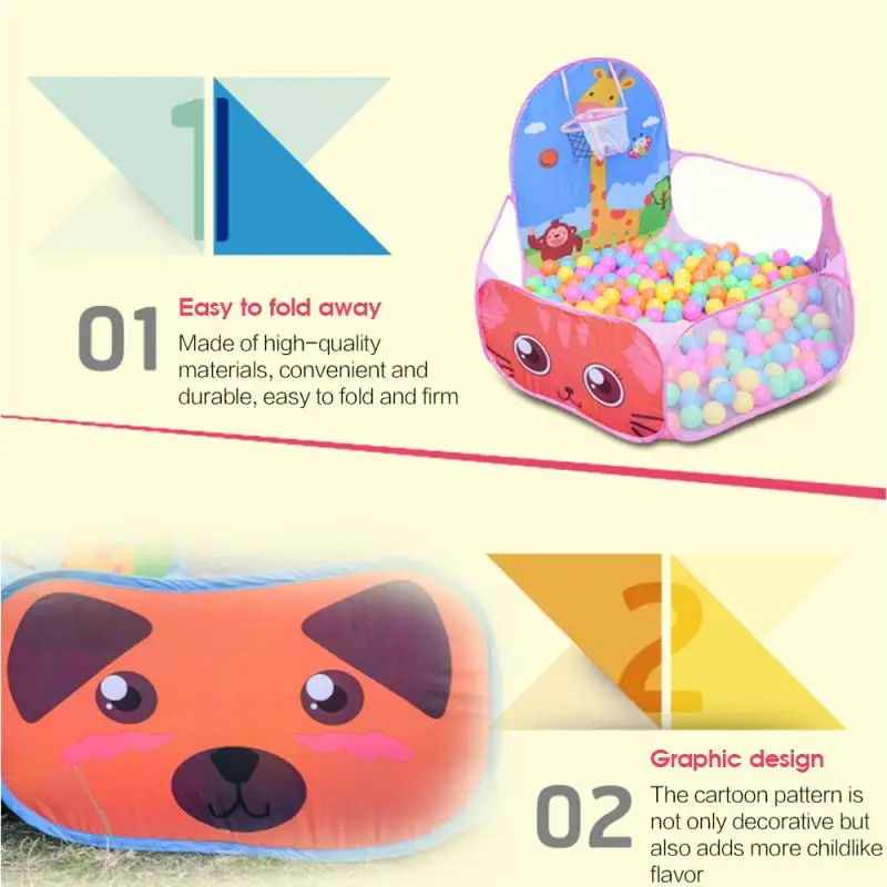 Детская складная спортивная баскетбольная корзина с мячом для океана игры в яму