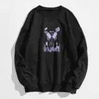 Свитшот женский с длинным рукавом, готический пуловер с принтом бабочек, повседневная винтажная верхняя одежда в стиле Харадзюку, Y2k, на осень