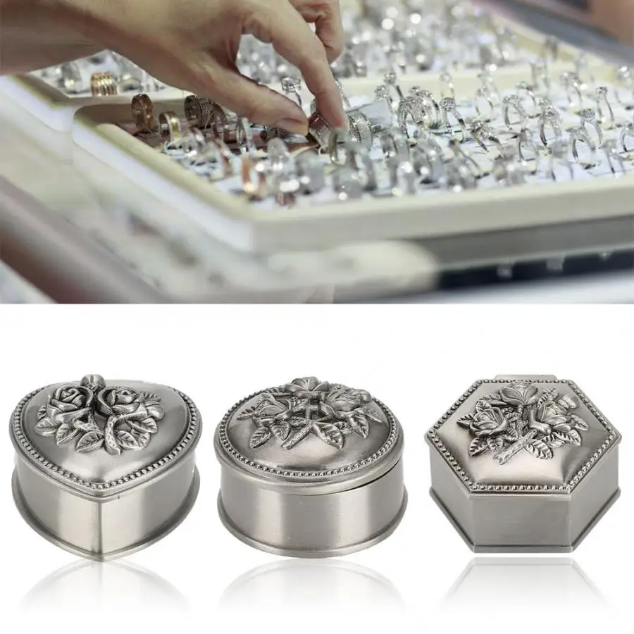 Винтажная коробка для хранения ювелирных колец антикоррозийная свадебных