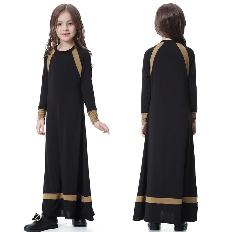 

2020 new model dubai children abaya from 6 years old to16 years old robe ramadan clothes kaftan Muslim jibab dressed for baby g