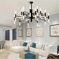 modern led suspended chandelier fashion designer black gold led ceiling lighting for kitchen living room loft bedroom home decor