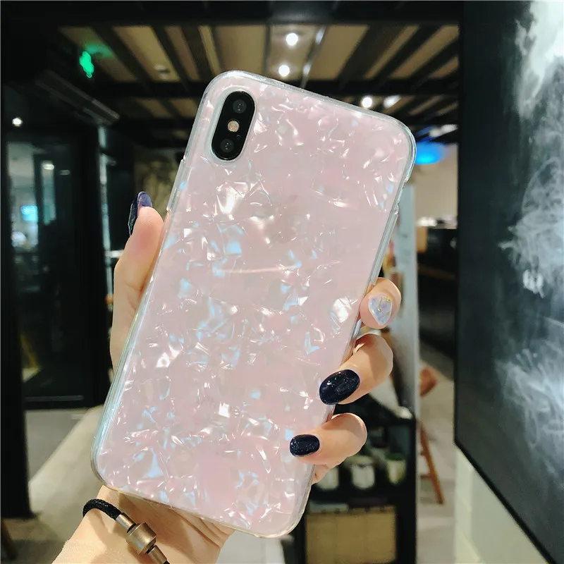 Pink No Ring Блестящий чехол для телефона для iPhone 11 Pro 6s фотокамеры мгновенного действия 8 7 Plus X XS MAX мечта узор оболочки чехол s для iPhone XR Xs Max крышка с защитой от повреждений и кольцом держателем - Цвет: Pink No Ring