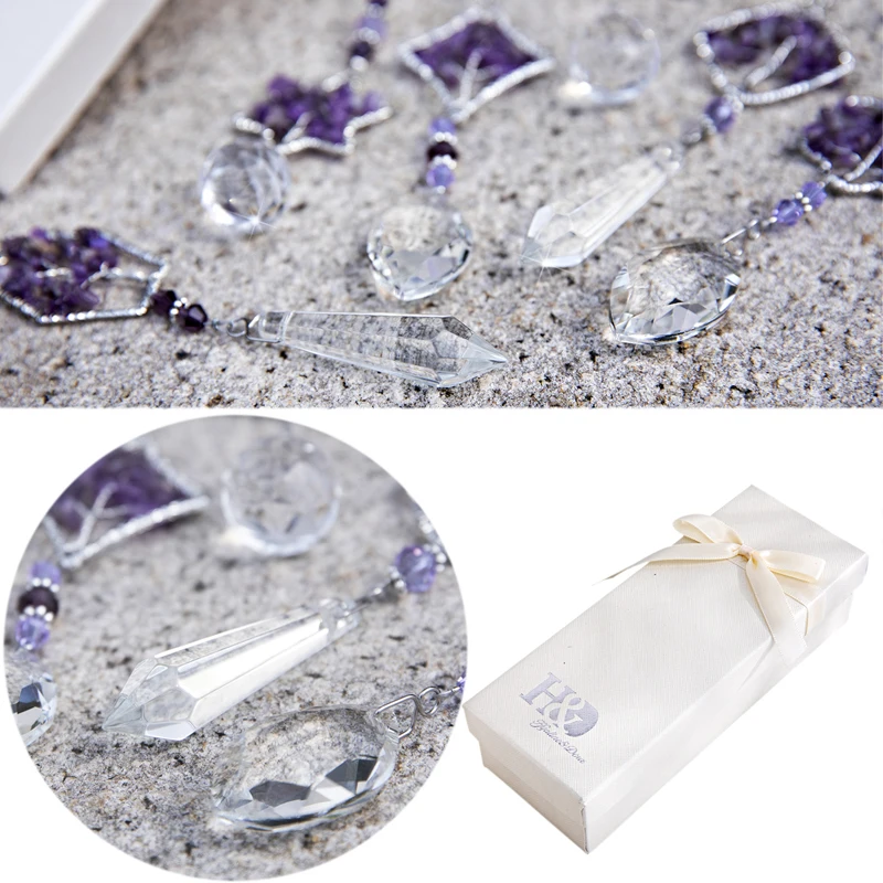 hd rainbow maker crystal tree of life suncatcher healing hanging chakra glass pendant decor for home window car garden 6pcs free global shipping