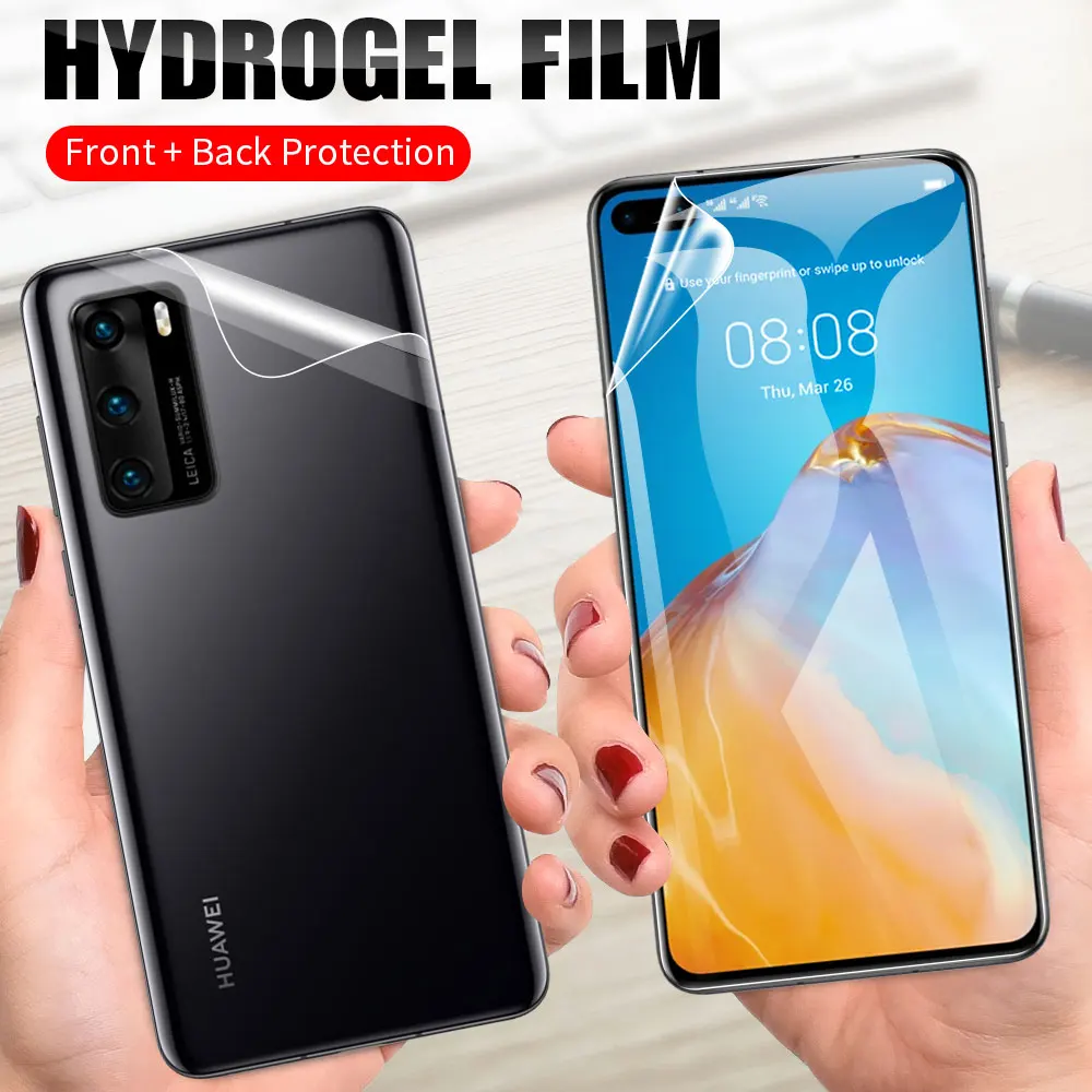 Гидрогелевая Защитная пленка для Huawei P40 Pro P30 P20 Lite Honor 20 8X Nova 5T P Smart Plus 2019|Защитные