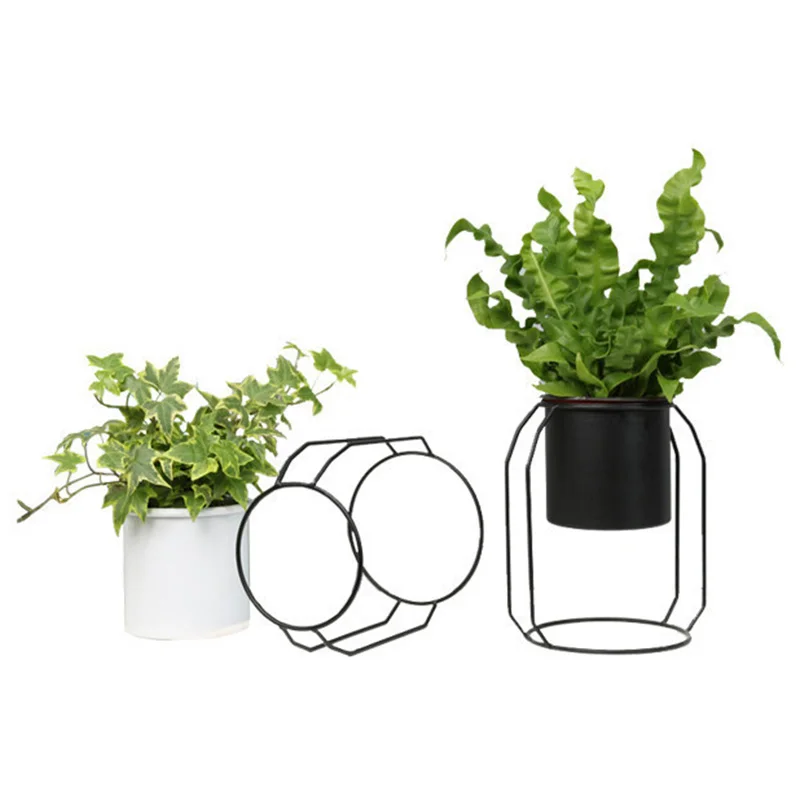 Metal Flower Pot with Stand Planter Garden Home Office Balcony Decor Display Rack Holder Flowerpot Shelf | Дом и сад