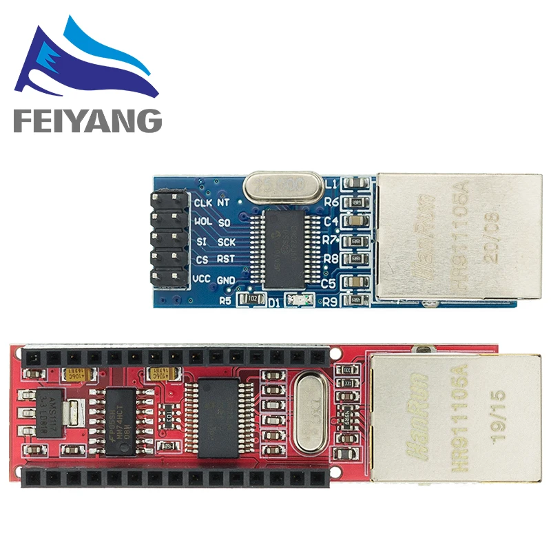 10 шт. мини ENC28J60 Ethernet сетевой модуль 25 МГц кристалл AVR 51 LPC 3 В | Электронные