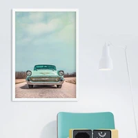 wall art canvas painting retro car photography poster art prints nordic landscape picture for living room modern home decorating
