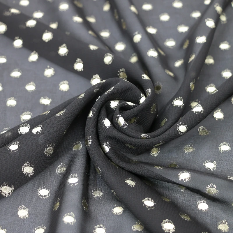 100 см * 148 узор в горошек рельефный принт шифоновая ткань марля жемчужная вышивка