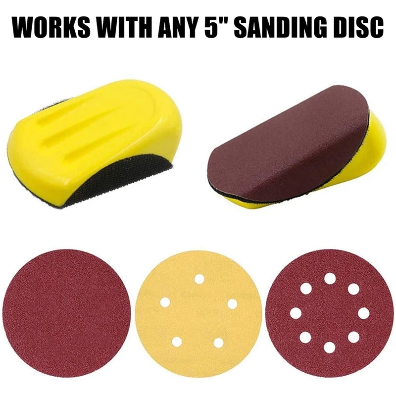 Ручные шлифовальные блоки 5-дюймовая подложка с крючком для мыши песочный коврик