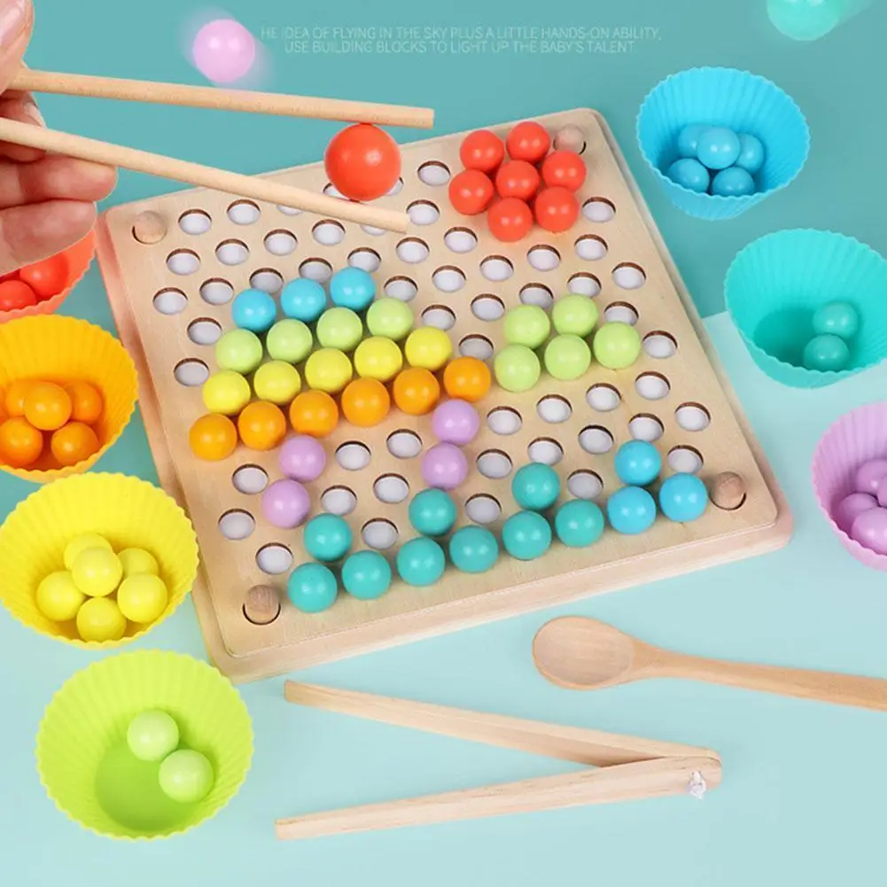 

Радужные строительные блоки Монтессори, строительные блоки, строительная головоломка, игра, тренировка рук-глаз, деревянный шар, раннее обр...