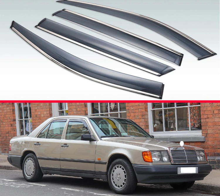 Для Mercedes-Benz W124 пластиковый внешний козырек вентиляционные Шторы окно Защита от солнца и дождя дефлектор 10 комплектов