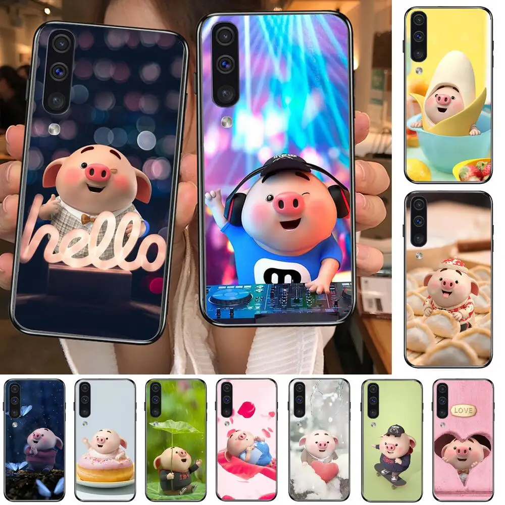 

Hot sale pink cartoon pig baby Phone cover hull For SamSung Galaxy S8 S9 S10E S20 S21 S5 S30 Plus S20 fe 5G Lite Ultra black sof