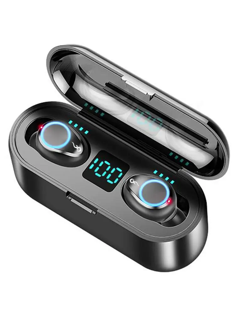 F9 TWS беспроводные наушники мини Smart Touch Bluetooth наушники 5,0 беспроводные наушники стерео гарнитура с 2000 мАч power Bank