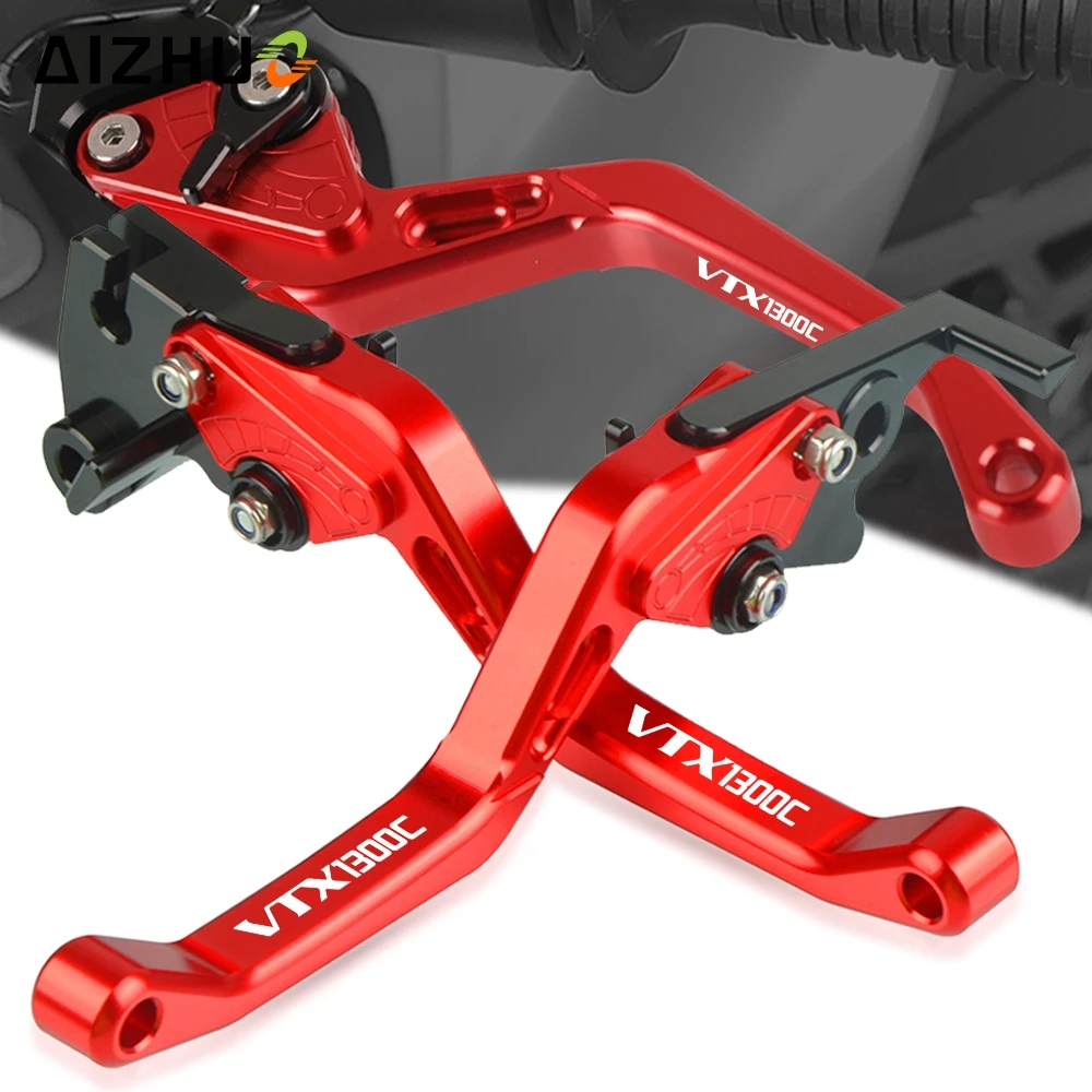 

Короткие Рычаги тормозной муфты для мотоцикла VTX 1300 C для HONDA VTX1300C 2004-2005 Регулируемый ручной тормоз CNC аксессуары VTX1300C логотип