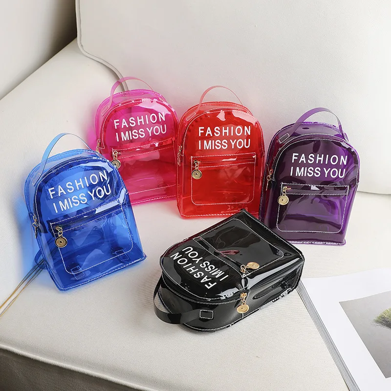 

Women Clear PVC Shoulder Bags Candy Color Jelly Bags Transparent Purse Handbags Female Small Crossbody Bags
