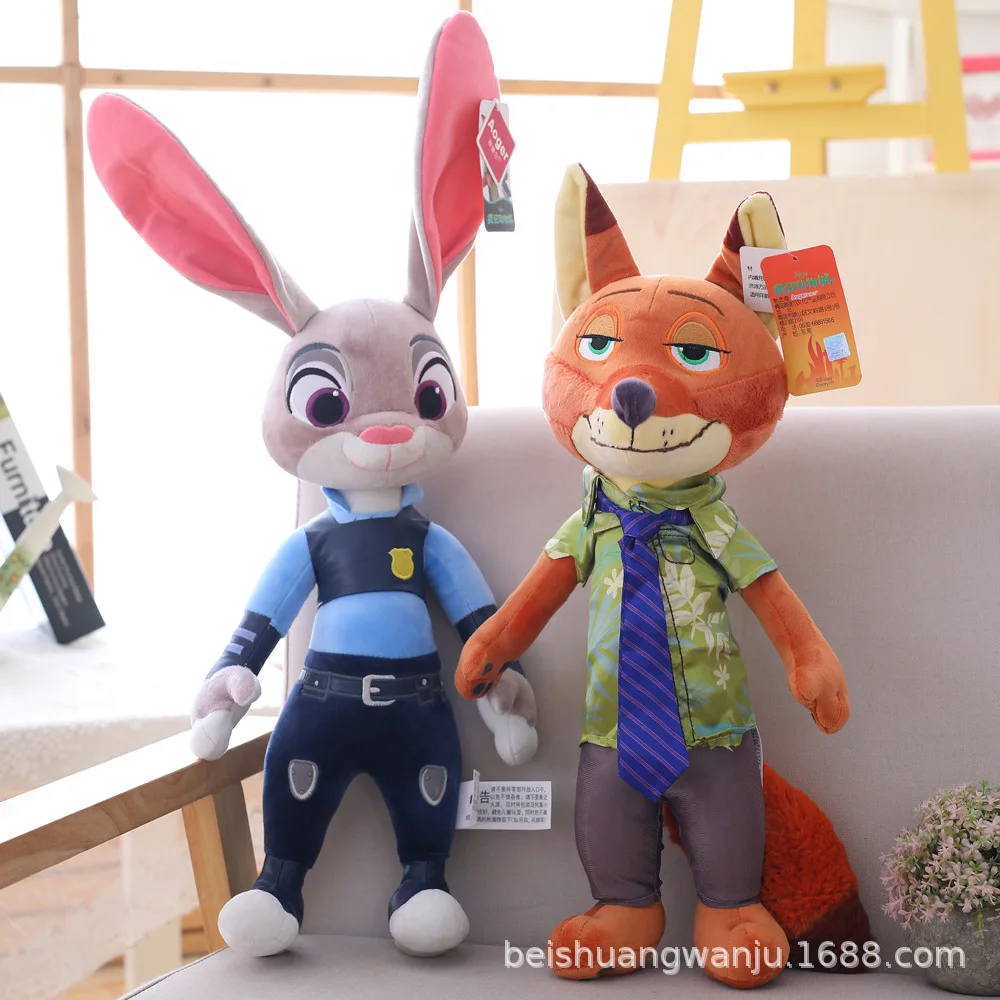55 см Disney Zootopia Zootropolis Pixar плюшевые игрушки лиса Ник кролик Джуди косплей плюшевое
