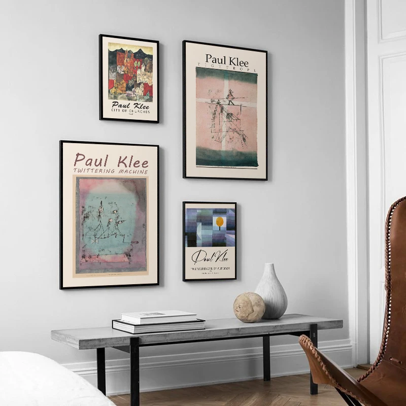 

Paul Klee Exhibition Wall Art Canvas Painting Abstract Museum Print Vintage Interior Pictures for Living Room Home Decoration