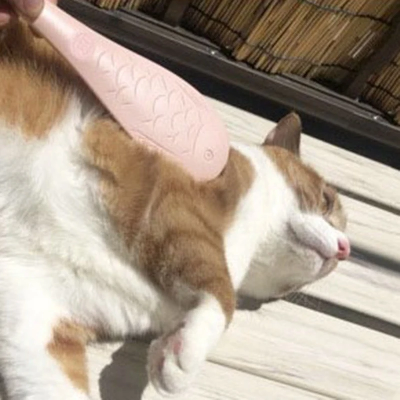 

Fish Shape Pet Hair Grooming Kitten Tongue Comb Massage Licking Comb