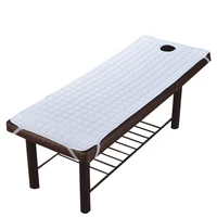 high quality 3 sizes plaid beauty salon massage table bed sheet skin friendly massage spa treatment bed cover with hole