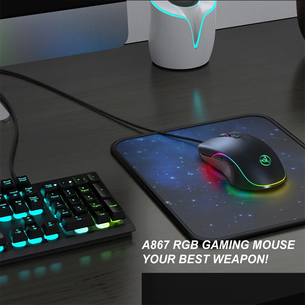 Проводная мышь Ouhaobin для HXSJ A869 USB геймерская Компьютерная Мышь игр