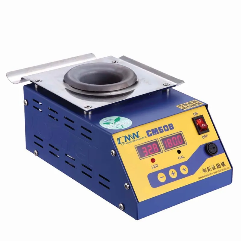 

CM-508 Round high temperature lead free soldering pot titanium solder furnace tin melting 280W 50X40mm