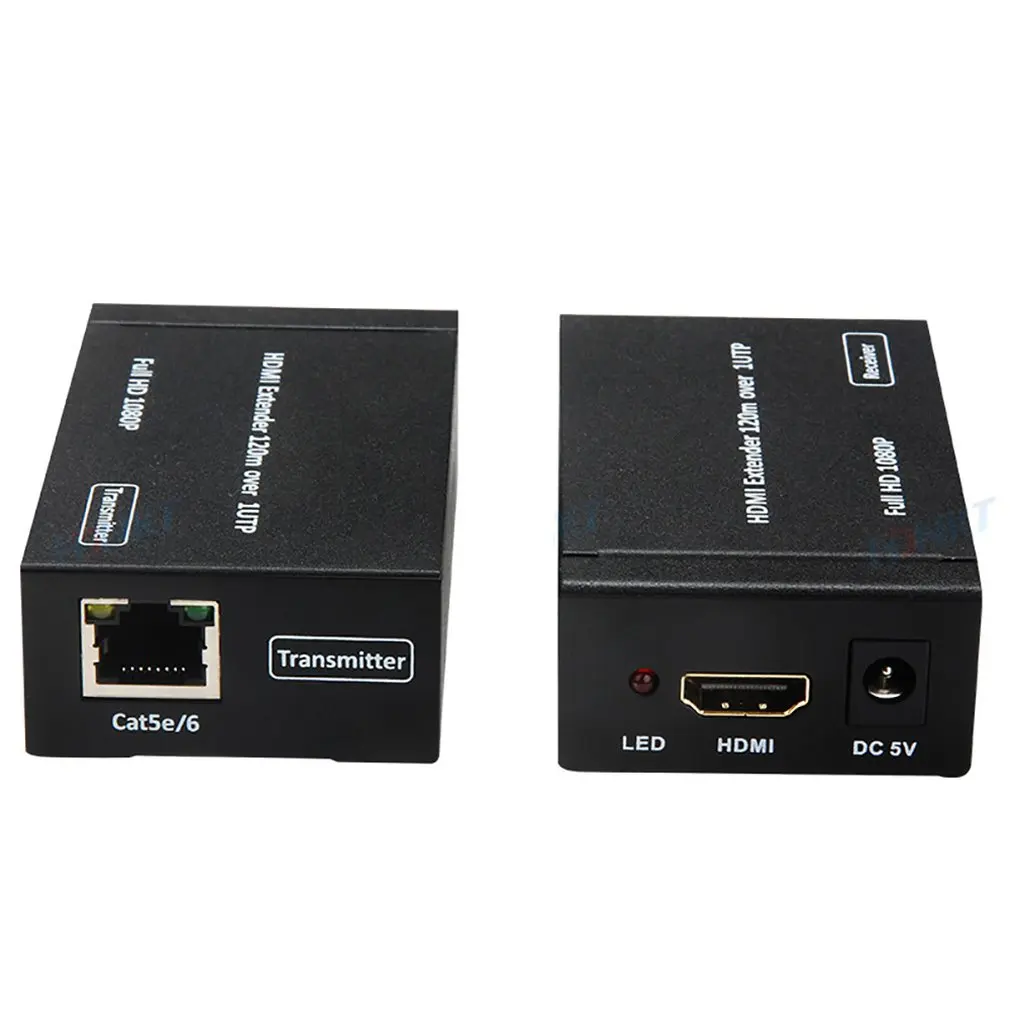 Hdmi удлинитель 60 м 120 по Ethernet tcp/ip rj45 cat5e cat6 HDMI сплиттер hdmi передатчик приемник для hd