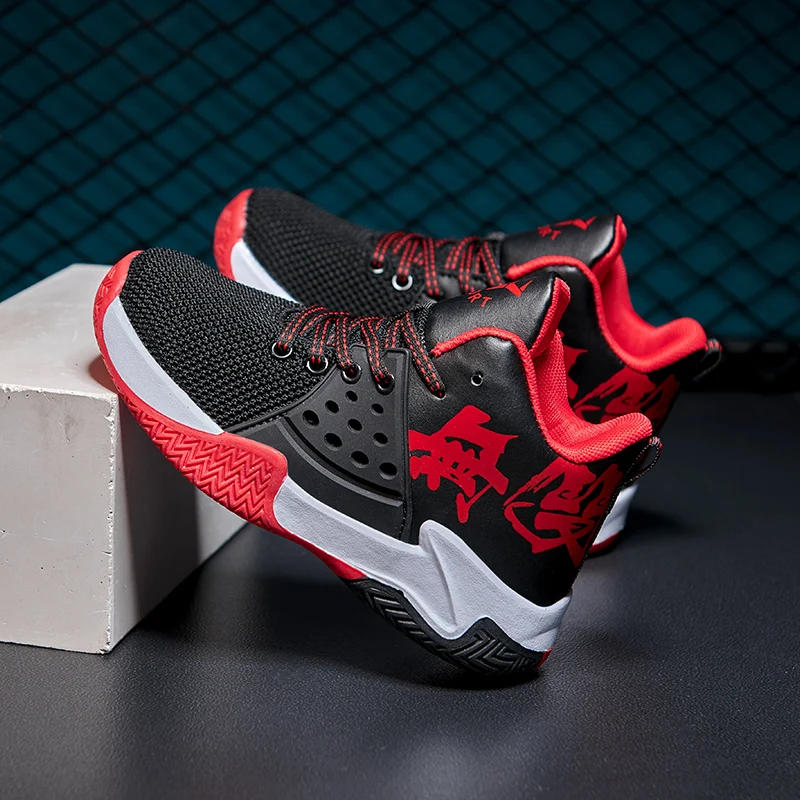 

Boys Basketball Shoes High Quality Top Soft Non-slip Kids Sneakers Thick Sole Children Sport Shoes Outdoor Boy Trainer Basket
