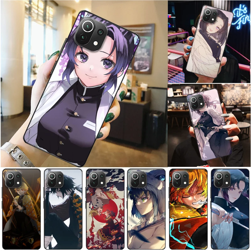 

Demon Slayer Kamado Tanjirou Kimetsu No Yaiba Kamado Nezuko Agatsuma Zenitsu Phone Case For Xiaomi 11 Lite Pro Coque Back Cover