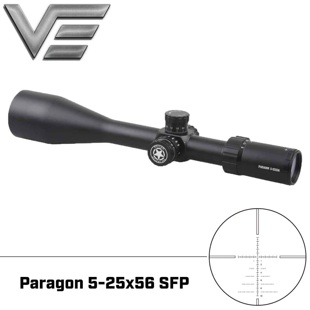Векторная оптика Paragon 5-25x 56 мм охотничий снайперский дальний прицел с креплением кольцо солнцезащитный козырек fit Ruger. 308. 30-06 Калибр