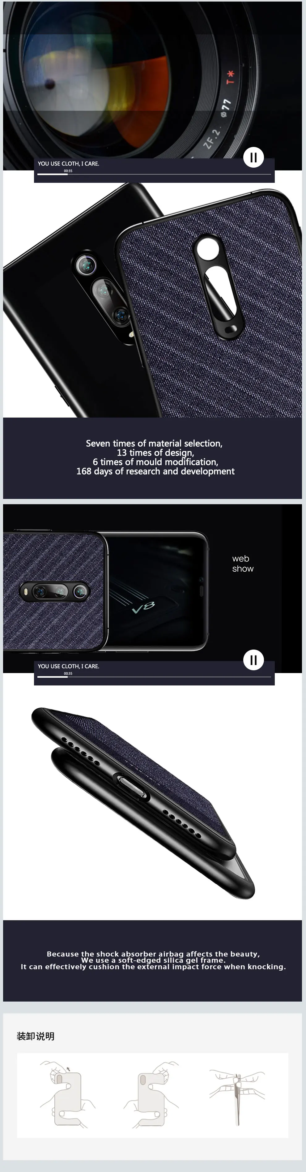 Для Xiaomi Mi9T чехол Mofi для Xiaomi Mi9T Pro чехол задняя крышка костюм ткань джентльмен Redmi K20 Pro для XiaomMi 9T Pro