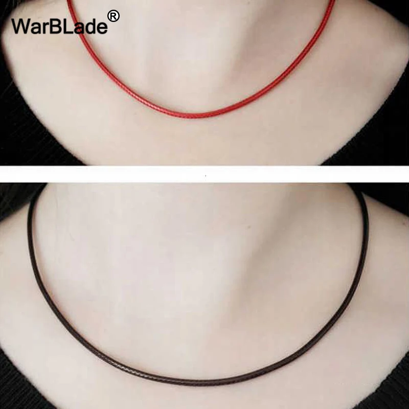 Ожерелье из кожаного шнура 1/1 5/2/3 мм шнур Вощеная Веревка кружевная цепь с