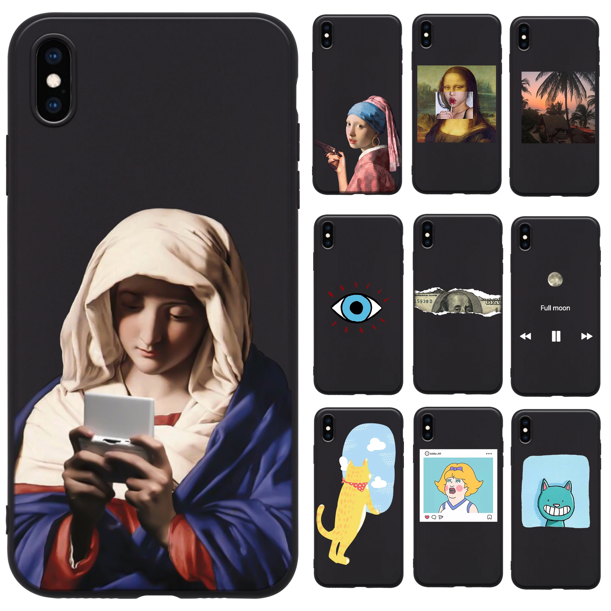 Чехол для iPhone 11 Pro Max XR Xs 5 5s 6 6s 7 8 Plus SE SE2 2020 кошка доллар картина забавный крутой