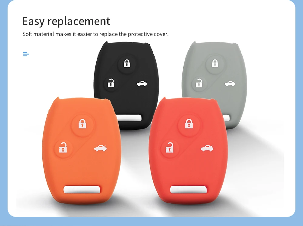 KEYYOU спортивный стиль силиконовый чехол для ключа автомобиля для Honda Accord CR-V CRV Civic Pilot Fit Freed StepWGN ключ 3 кнопки