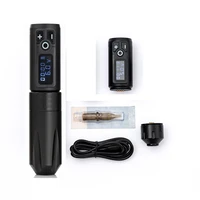 wireless battery tattoo pen rotary machine kit hollow cup motor with 2pcs power supply rca adaptor set
