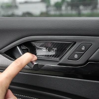 real carbon fiber car inner door handle bowl cover molding trim stickers for vw golf 8 mk8 accessories 2020 2021