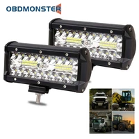 7inch 1200w led work pods light bar spot truck offroad atv driving fog lamp wire