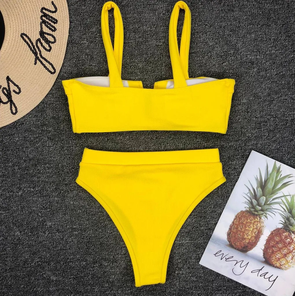 

Vintage Bikini Patchwork Swimsuit Brazilian High Waist Sexy Micro V-bar Swimwear Female 2021 New Summer Bathing Suits Swimsuit