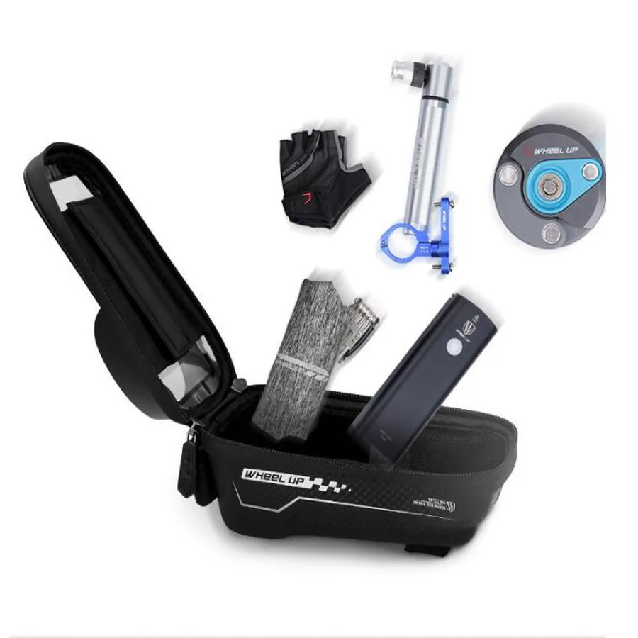 

Wheel Up Bike Bag MTB Road Bicycle Waterproof Front Frame Pouch Bags Touchscreen Bicycle Cycling Tube Mobile Phone Case Bags