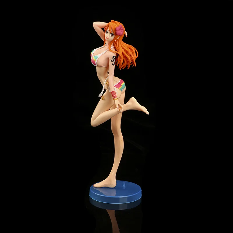 

25CM PVC Anime Figure Swimsuit Nami Figure Toys Collectible Figurine Hancock Collectible Robin Figma Doll