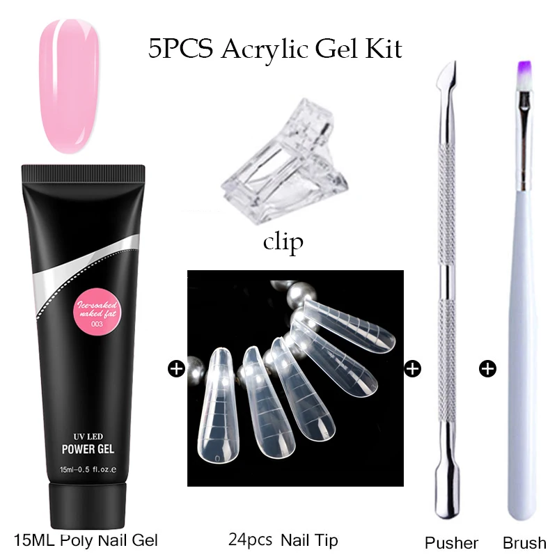 5 шт. набор акриловых гелей для наращивания ногтей | Красота и здоровье