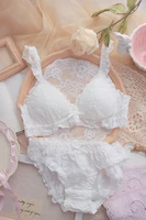lingerie with panties lolita pure desire niche embroidery daisy fairy cotton bralette wirefree triangle cup girl underwear set