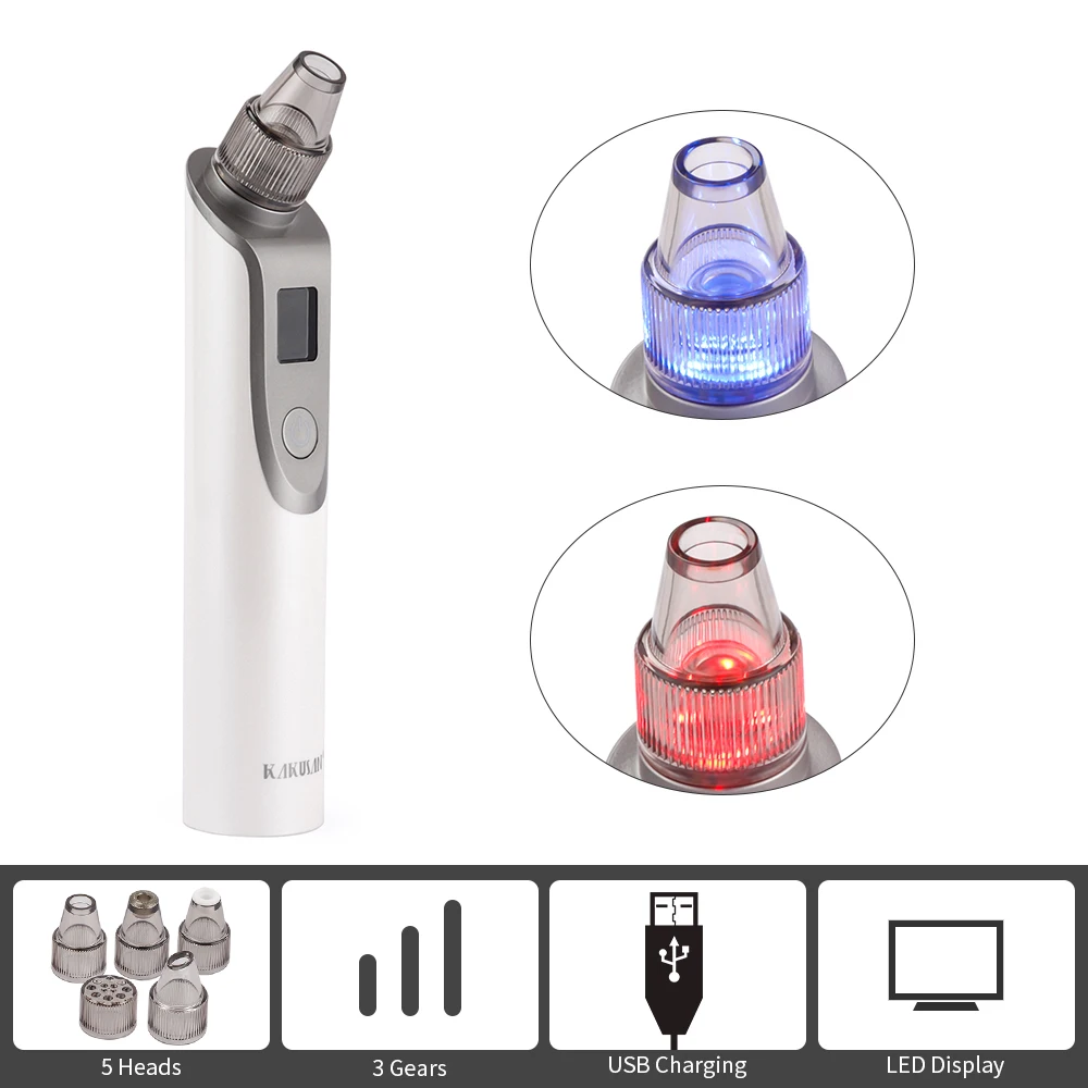 Красно синий светильник для удаления черных точек вакуумный аппарат очистки пор