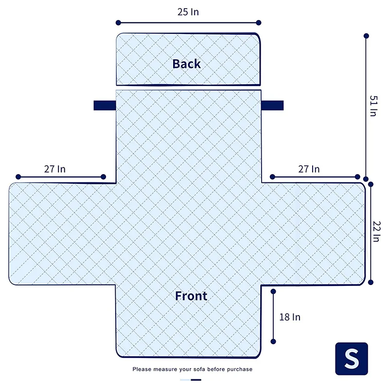 Чехол для кресла защитный нескользящий моющийся чехол дивана с боковым карманом